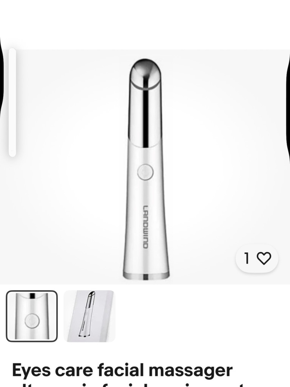 Landwind Eye Care Facial Massager in White & Silver